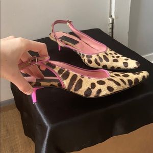 Vintage Dolce & Gabbana kitten sling back heels